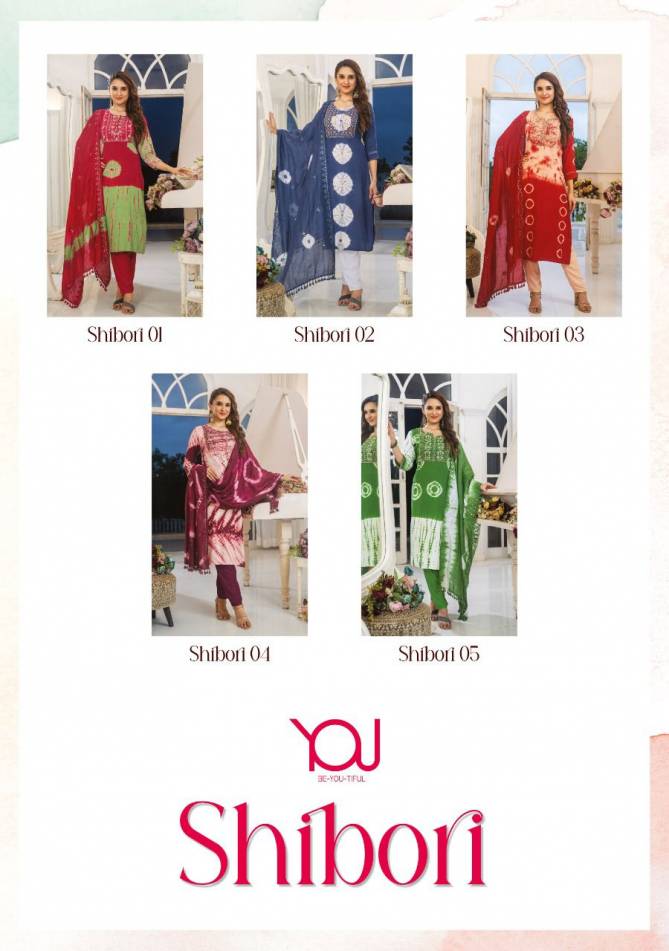 Wanna Shibori Fancy Rayon Printed Designer Ethnic Wear Kurti With Dupatta Collection